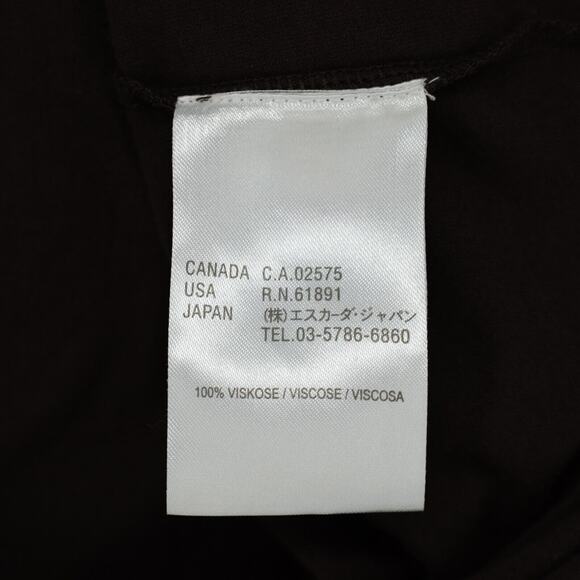 Escada Sport Top Womens Large Brown Blouse Pink Beads Neckline Stretch Knit - Picture 11 of 14